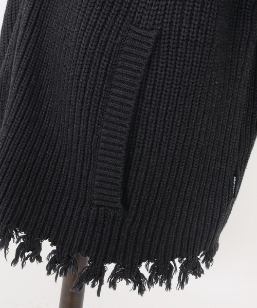 ADAM PATEK(アダムパテック)の「【ADAMPATEK/アダムパテック】cotton wool damaged driver’s knit ドライバーズニット(ニット/セーター・メンズ・グレー/ブラック・2/1)」の13枚目の写真