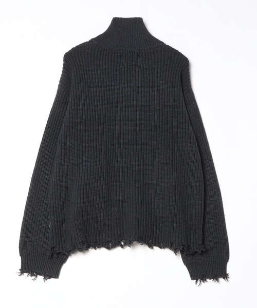 ADAM PATEK(アダムパテック)の「【ADAMPATEK/アダムパテック】cotton wool damaged driver’s knit ドライバーズニット(ニット/セーター・メンズ・グレー/ブラック・2/1)」の21枚目の写真