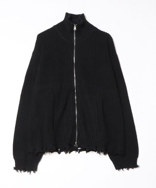 ADAM PATEK(アダムパテック)の「【ADAMPATEK/アダムパテック】cotton wool damaged driver’s knit ドライバーズニット(ニット/セーター・メンズ・グレー/ブラック・2/1)」の22枚目の写真