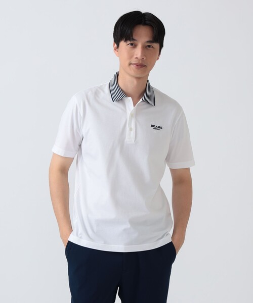 BEAMS GOLF(ビームスゴルフ)の「PURPLE LABEL / 衿裏ロゴ ポロシャツ(ポロシャツ・メンズ・ホワイト/ブルー/グレー・XL/L/M/S)」の2枚目の写真