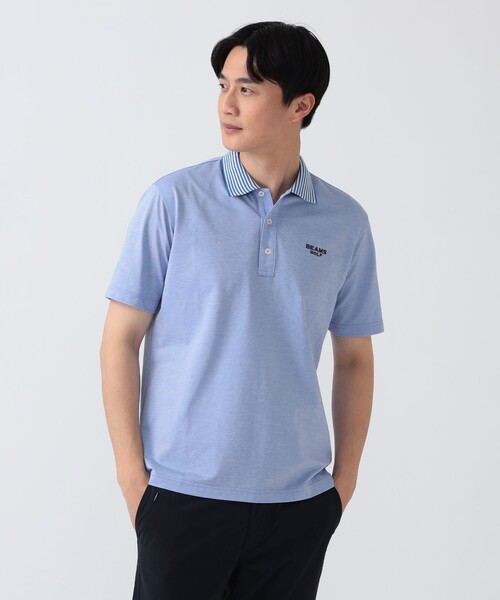 BEAMS GOLF(ビームスゴルフ)の「PURPLE LABEL / 衿裏ロゴ ポロシャツ(ポロシャツ・メンズ・ホワイト/ブルー/グレー・XL/L/M/S)」の1枚目の写真