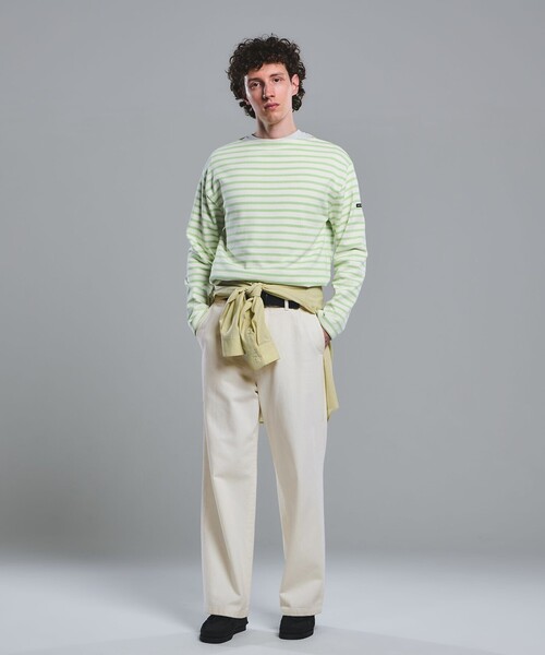 セール】ウォッシュド ワイド デニムパンツ（デニムパンツ）｜green