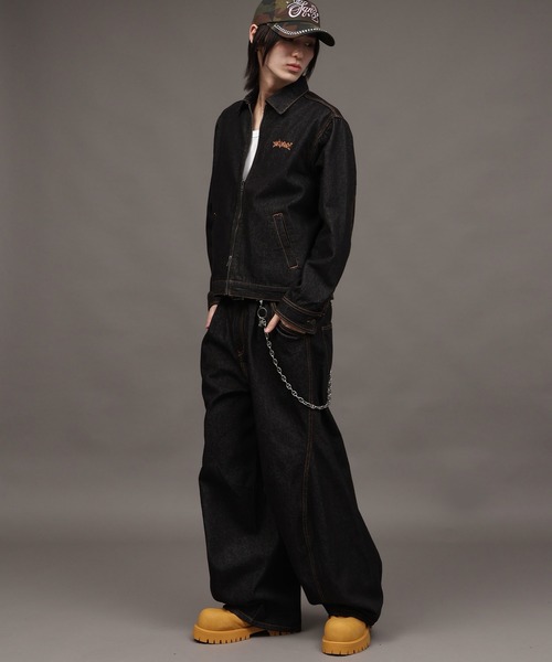 SEQUENZ(シークエンズ)の「【SEQUENZ/シークエンズ】TWIST CURVE DENIM PANTS(デニムパンツ・メンズ・ブラック/ライトインディゴブルー・S/M/L)」の7枚目の写真