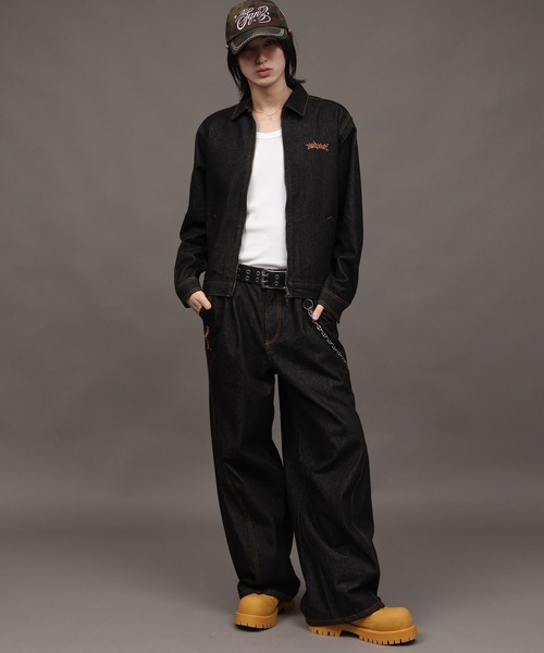 SEQUENZ(シークエンズ)の「【SEQUENZ/シークエンズ】TWIST CURVE DENIM PANTS(デニムパンツ・メンズ・ブラック/ライトインディゴブルー・S/M/L)」の8枚目の写真
