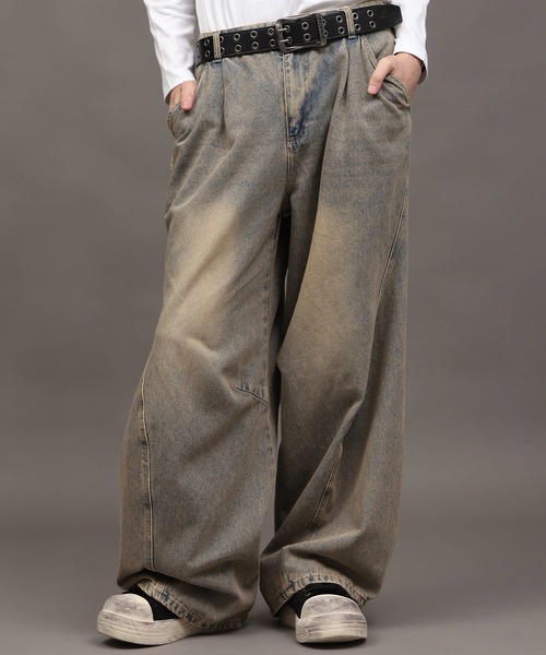 SEQUENZ(シークエンズ)の「【SEQUENZ/シークエンズ】TWIST CURVE DENIM PANTS(デニムパンツ・メンズ・ブラック/ライトインディゴブルー・S/M/L)」の16枚目の写真