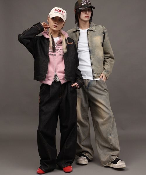 SEQUENZ(シークエンズ)の「【SEQUENZ/シークエンズ】TWIST CURVE DENIM PANTS(デニムパンツ・メンズ・ブラック/ライトインディゴブルー・S/M/L)」の13枚目の写真