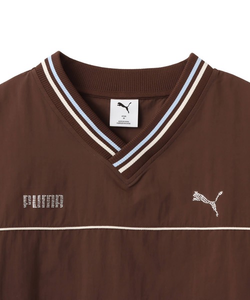 PUMA(プーマ)の「PUMA PUMA X ATMOS PINK WOVEN PULLOVER / プーマ プーマ x アトモスピンク ウーブン プルオーバー【SP】(Tシャツ/カットソー・レディース・ブラウン・S/M/L)」の2枚目の写真