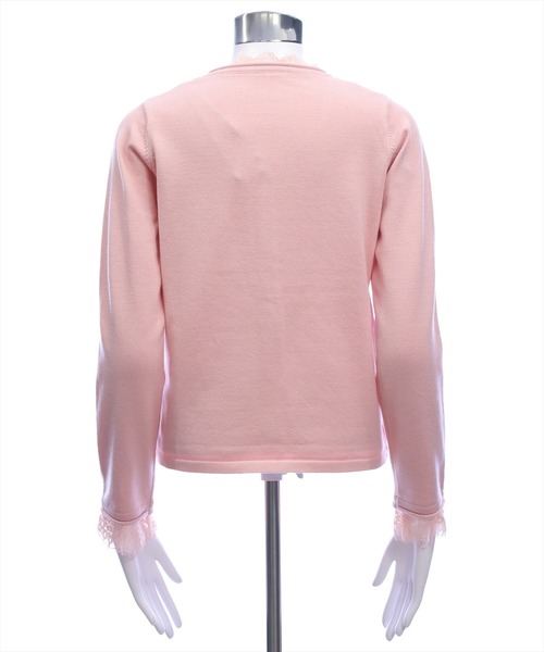 CLEAR BASIC（クリアベーシック）の「レース付きカーディガン[オフィスカジュアル 着回し抜群 ガーリー]≪AW新作≫（カーディガン/ボレロ・レディース・アイボリー/ブラック/ピンク・F）」の17枚目の写真