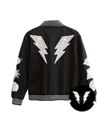 AOX（エーオーエックス）の「Space patch jacket(Black)（スタジャン）」