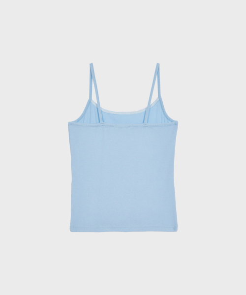 ALKI ALKA（アルキアルカ）の「Lace Trim Sleeveless (Blue)（Tシャツ/カットソー・レディース・ブルー・FREE）」の3枚目の写真