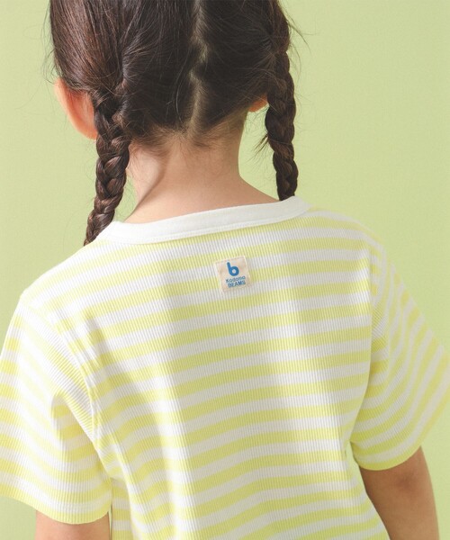 こども ビームス（コドモビームス）の「テレコ ボーダー ショートスリーブ Tシャツ 2026SS（90～140cm）（Tシャツ/カットソー・キッズ・イエロー/サックスブルー/レッド系その他7・140/130/120/110/100/90）」の10枚目の写真