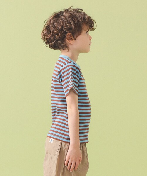 こども ビームス（コドモビームス）の「テレコ ボーダー ショートスリーブ Tシャツ 2026SS（90～140cm）（Tシャツ/カットソー・キッズ・イエロー/サックスブルー/レッド系その他7・140/130/120/110/100/90）」の12枚目の写真
