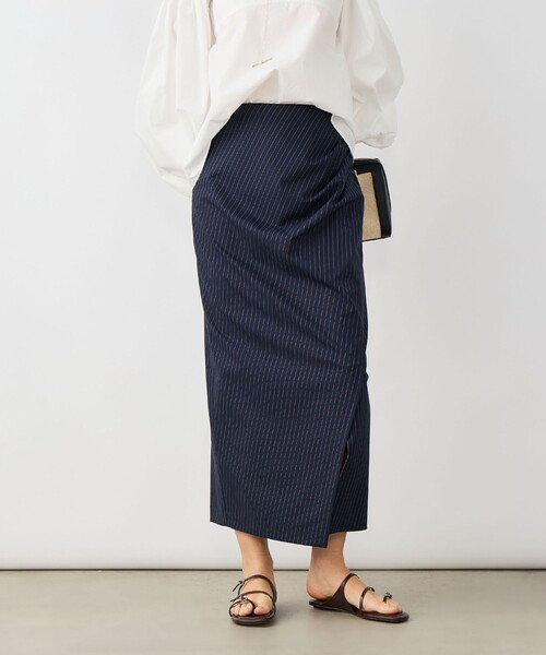 NOLLEY’S Sophi ウォッシャブルサージストレッチタイトスカート NOLLEY'S Sophi（ノーリーズソフィ）の「ウォッシャブルストライプ