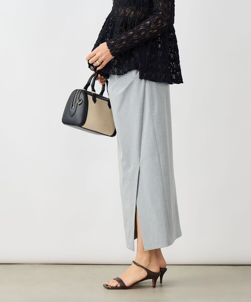 NOLLEY’S Sophi(ノーリーズソフィ)の「ウォッシャブルストライプドレープタイトスカート(スカート・レディース・ブルー系その他6/ブラック系その他・38/36)」の21枚目の写真