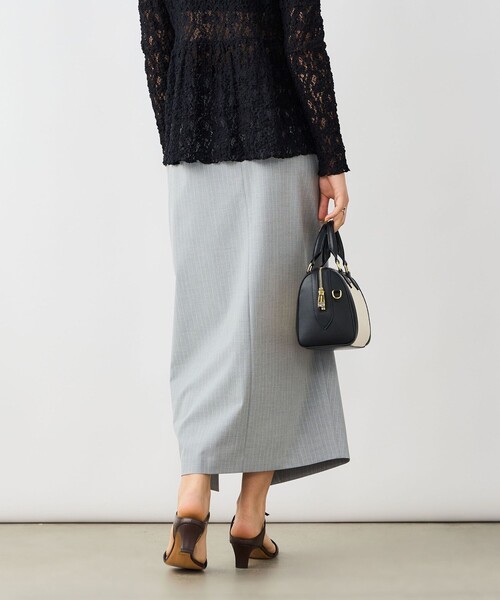 NOLLEY’S Sophi(ノーリーズソフィ)の「ウォッシャブルストライプドレープタイトスカート(スカート・レディース・ブルー系その他6/ブラック系その他・38/36)」の22枚目の写真