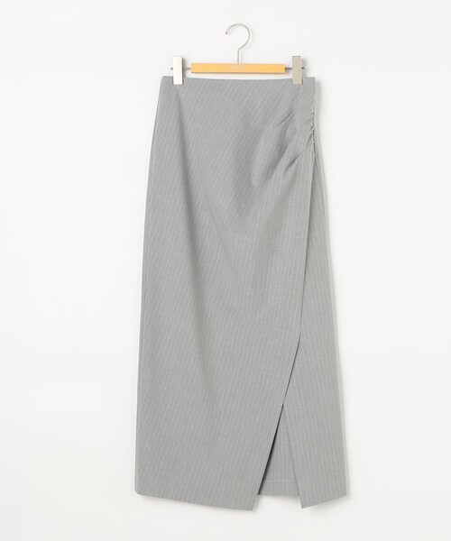 NOLLEY’S Sophi(ノーリーズソフィ)の「ウォッシャブルストライプドレープタイトスカート(スカート・レディース・ブルー系その他6/ブラック系その他・38/36)」の8枚目の写真