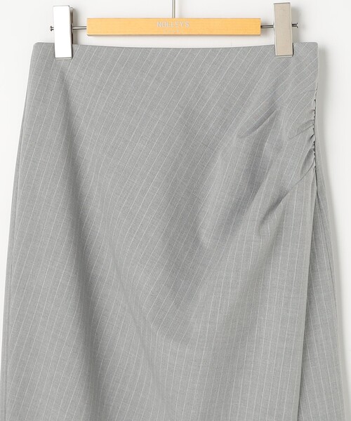 NOLLEY’S Sophi(ノーリーズソフィ)の「ウォッシャブルストライプドレープタイトスカート(スカート・レディース・ブルー系その他6/ブラック系その他・38/36)」の10枚目の写真