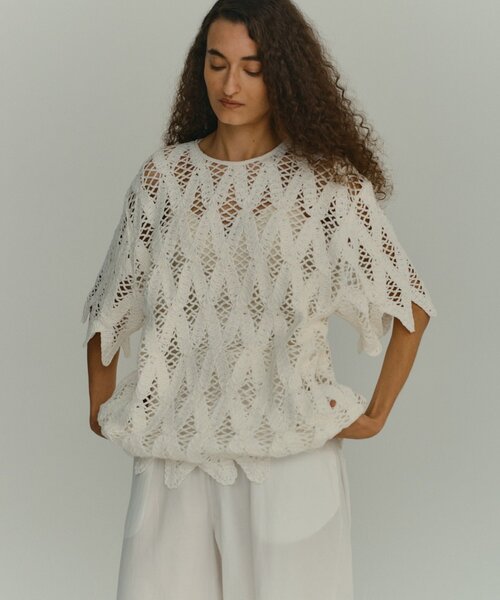 GALLARDAGALANTE(ガリャルダガランテ)の「【2026SS Debut】【Dhritië】【手洗い可】レースプルオーバー(シャツ/ブラウス・レディース・オフホワイト/ブラック・FREE)」の1枚目の写真