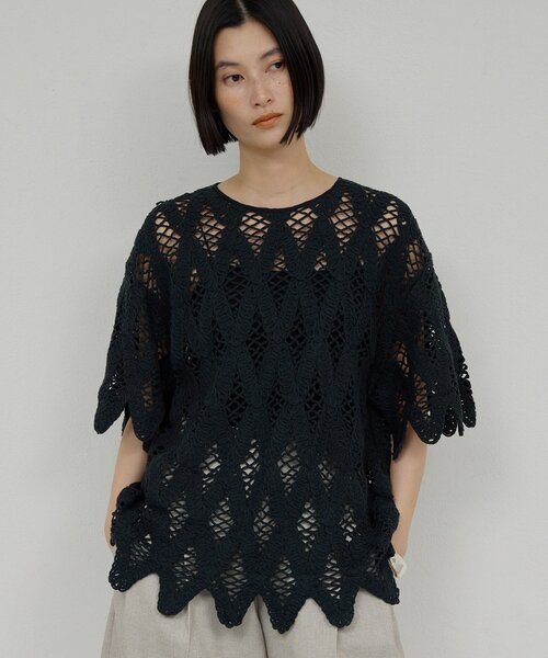 GALLARDAGALANTE(ガリャルダガランテ)の「【2026SS Debut】【Dhritië】【手洗い可】レースプルオーバー(シャツ/ブラウス・レディース・オフホワイト/ブラック・FREE)」の2枚目の写真