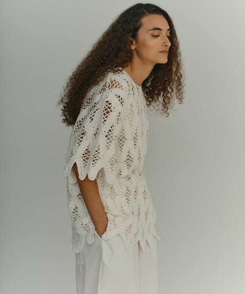 GALLARDAGALANTE(ガリャルダガランテ)の「【2026SS Debut】【Dhritië】【手洗い可】レースプルオーバー(シャツ/ブラウス・レディース・オフホワイト/ブラック・FREE)」の10枚目の写真