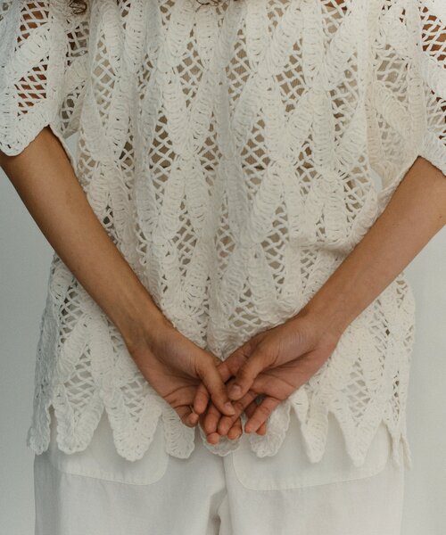 GALLARDAGALANTE(ガリャルダガランテ)の「【2026SS Debut】【Dhritië】【手洗い可】レースプルオーバー(シャツ/ブラウス・レディース・オフホワイト/ブラック・FREE)」の12枚目の写真