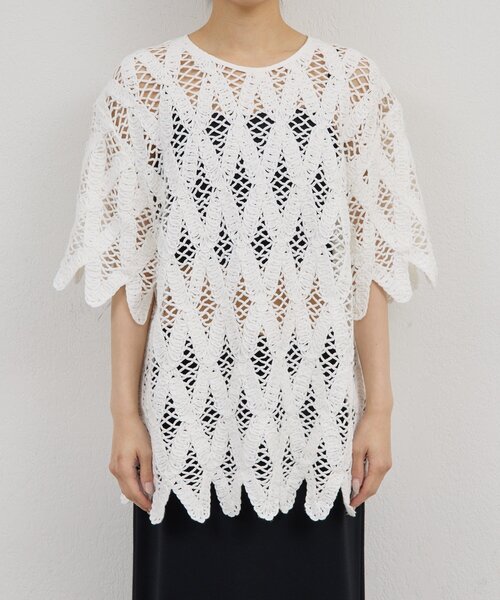 GALLARDAGALANTE(ガリャルダガランテ)の「【2026SS Debut】【Dhritië】【手洗い可】レースプルオーバー(シャツ/ブラウス・レディース・オフホワイト/ブラック・FREE)」の15枚目の写真