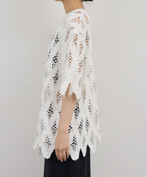 GALLARDAGALANTE(ガリャルダガランテ)の「【2026SS Debut】【Dhritië】【手洗い可】レースプルオーバー(シャツ/ブラウス・レディース・オフホワイト/ブラック・FREE)」の16枚目の写真