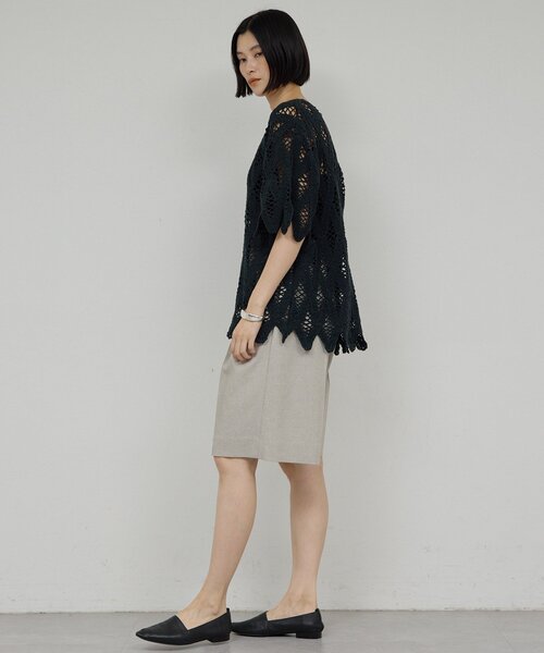 GALLARDAGALANTE(ガリャルダガランテ)の「【2026SS Debut】【Dhritië】【手洗い可】レースプルオーバー(シャツ/ブラウス・レディース・オフホワイト/ブラック・FREE)」の6枚目の写真