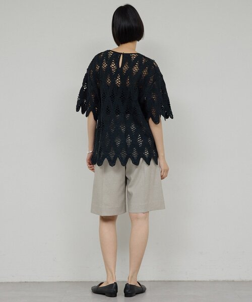 GALLARDAGALANTE(ガリャルダガランテ)の「【2026SS Debut】【Dhritië】【手洗い可】レースプルオーバー(シャツ/ブラウス・レディース・オフホワイト/ブラック・FREE)」の7枚目の写真