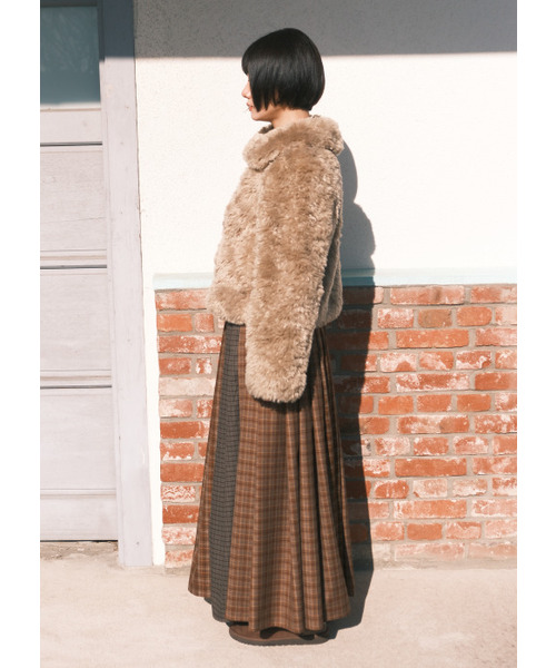 PEEVES PEEVES(フィブス フィブス)の「Mix Check Maxi Skirt / Brown(スカート・レディース・その他・OS)」の2枚目の写真