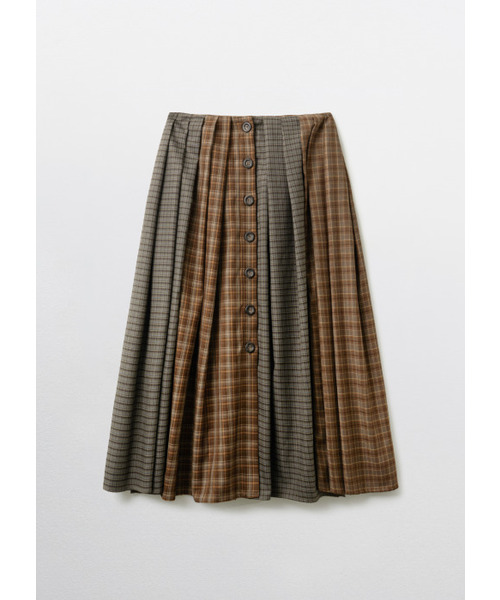 PEEVES PEEVES(フィブス フィブス)の「Mix Check Maxi Skirt / Brown(スカート・レディース・その他・OS)」の4枚目の写真