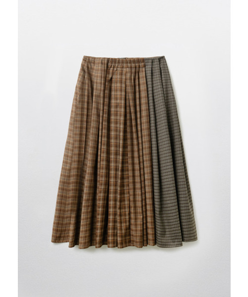 PEEVES PEEVES(フィブス フィブス)の「Mix Check Maxi Skirt / Brown(スカート・レディース・その他・OS)」の5枚目の写真