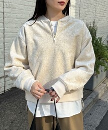 fredy emue | モールニットソーハーフジッププルオーバー(Tシャツ/カットソー)