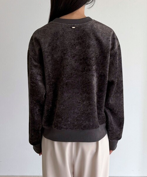 fredy emue（フレディエミュ）の「モールニットソーハーフジッププルオーバー（Tシャツ/カットソー・レディース・チャコールグレー/アイボリー/カーキ・38）」の14枚目の写真