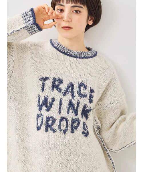 SM2（エスエムツー）の「ループロゴニットプルオーバー（ニット/セーター・レディース・オレンジ/オフホワイト/グレー/ベージュ/パープル・F）」の2枚目の写真