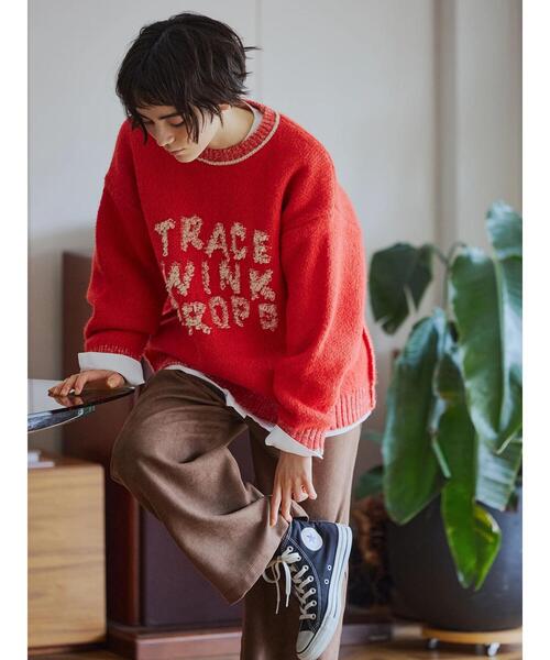 SM2（エスエムツー）の「ループロゴニットプルオーバー（ニット/セーター・レディース・オレンジ/オフホワイト/グレー/ベージュ/パープル・F）」の17枚目の写真