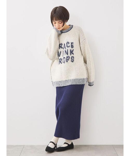 SM2（エスエムツー）の「ループロゴニットプルオーバー（ニット/セーター・レディース・オレンジ/オフホワイト/グレー/ベージュ/パープル・F）」の18枚目の写真