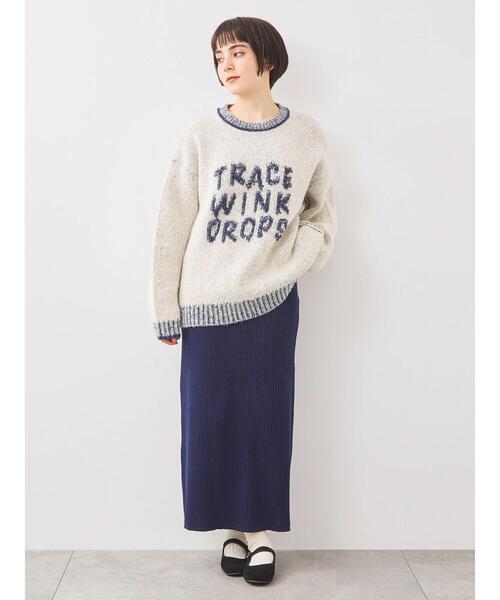 SM2（エスエムツー）の「ループロゴニットプルオーバー（ニット/セーター・レディース・オレンジ/オフホワイト/グレー/ベージュ/パープル・F）」の19枚目の写真