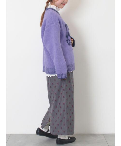 SM2（エスエムツー）の「ループロゴニットプルオーバー（ニット/セーター・レディース・オレンジ/オフホワイト/グレー/ベージュ/パープル・F）」の6枚目の写真