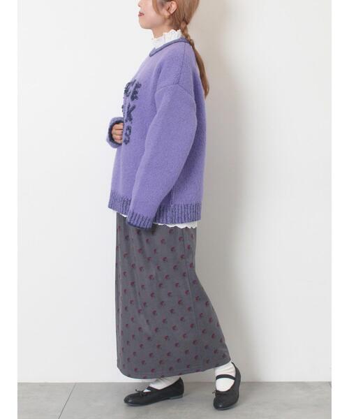 SM2（エスエムツー）の「ループロゴニットプルオーバー（ニット/セーター・レディース・オレンジ/オフホワイト/グレー/ベージュ/パープル・F）」の8枚目の写真