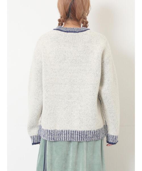 SM2（エスエムツー）の「ループロゴニットプルオーバー（ニット/セーター・レディース・オレンジ/オフホワイト/グレー/ベージュ/パープル・F）」の11枚目の写真