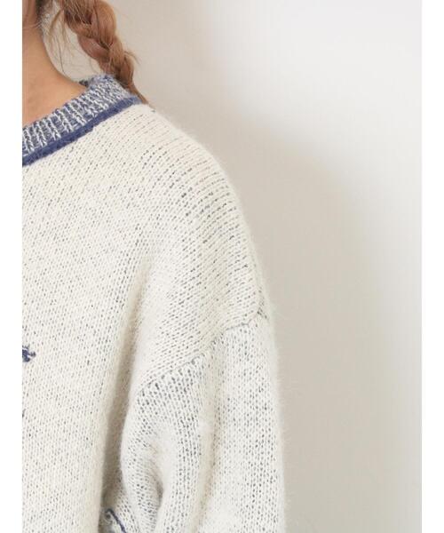 SM2（エスエムツー）の「ループロゴニットプルオーバー（ニット/セーター・レディース・オレンジ/オフホワイト/グレー/ベージュ/パープル・F）」の13枚目の写真