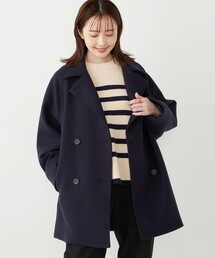 mercibeaucoup ネイビー ピーコート mercibeaucoup,（メルシーボークー）の「マルコート（ピーコート