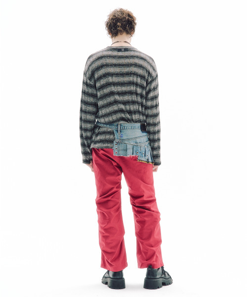 TRIPSHOP(トリップショップ)の「ファントムニット長袖Tシャツ(ニット/セーター・レディース・ブラック・OS)」の4枚目の写真