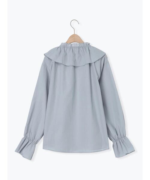 Samansa Mos2(サマンサ モスモス)の「フリル襟ブラウス(シャツ/ブラウス・レディース・キナリ/サックスブルー/ブラック・F)」の9枚目の写真