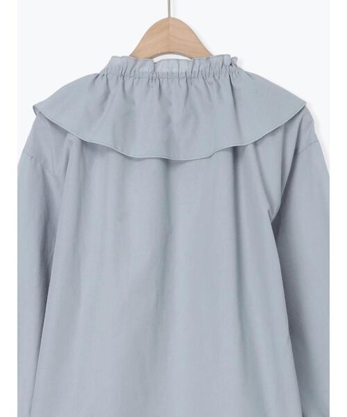 Samansa Mos2(サマンサ モスモス)の「フリル襟ブラウス(シャツ/ブラウス・レディース・キナリ/サックスブルー/ブラック・F)」の5枚目の写真