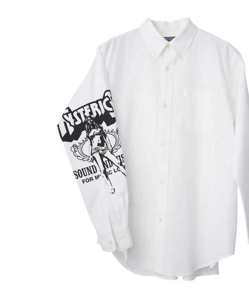 HYSTERIC GLAMOUR(ヒステリックグラマー)の「BAD ASS WHISKY ボタンダウンシャツ(シャツ/ブラウス・メンズ・ブルー系その他/ブラック系その他/ピンク系その他/ホワイト・X-LARGE/LARGE/MEDIUM/SMALL)」の5枚目の写真