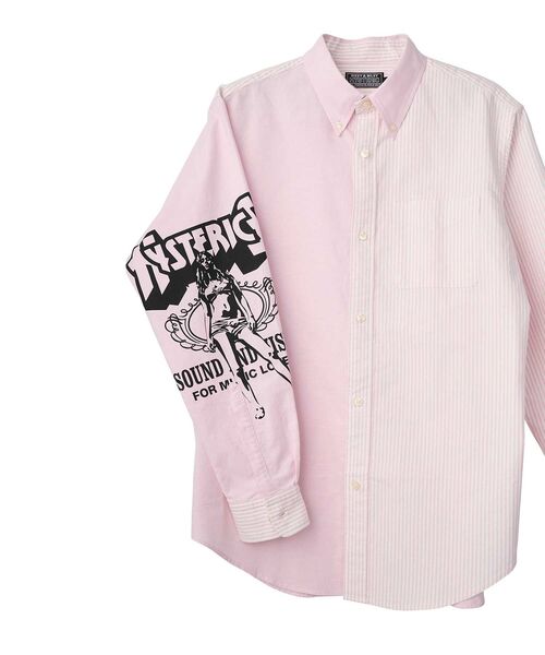 HYSTERIC GLAMOUR(ヒステリックグラマー)の「BAD ASS WHISKY ボタンダウンシャツ(シャツ/ブラウス・メンズ・ブルー系その他/ブラック系その他/ピンク系その他/ホワイト・X-LARGE/LARGE/MEDIUM/SMALL)」の8枚目の写真