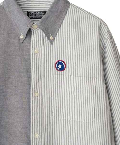 HYSTERIC GLAMOUR(ヒステリックグラマー)の「BAD ASS WHISKY ボタンダウンシャツ(シャツ/ブラウス・メンズ・ブルー系その他/ブラック系その他/ピンク系その他/ホワイト・X-LARGE/LARGE/MEDIUM/SMALL)」の12枚目の写真