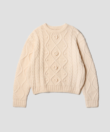 CHUNKY CABLE KNIT IVORY